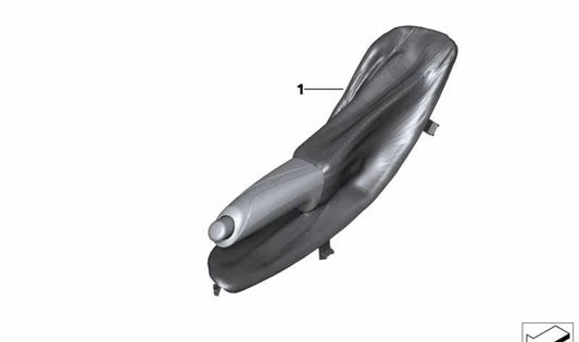 Leva del freno a mano con soffietto stabile per la BMW 3 F30 Series, F31, F34, 4 F32, F33, F36 (OEM 34402222541). BMW originale.