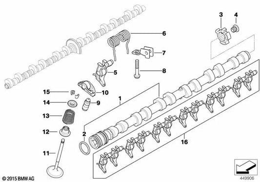 Kit de reparación de palanca intermedia para BMW Serie 7 E65, E66 (OEM 11378645502). Original BMW.