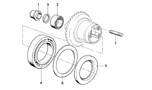 Anillo de presión OEM 33121242461 para BMW E28, E30, E31, E32, E34, E36, E46, E52, E53, Z1, Z3, Z8. Original BMW.