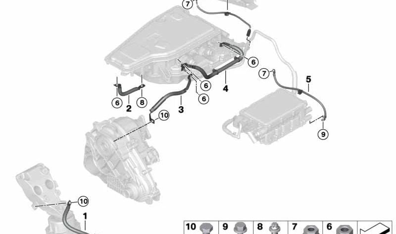 Cable de masa para BMW X5 F15 (OEM 12428654915). Original BMW