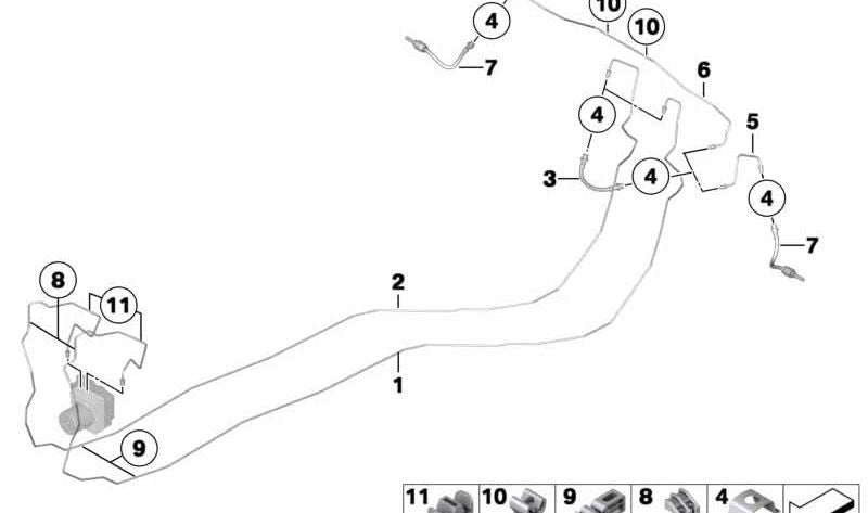 Tubería para BMW E84 (OEM 34326853561). Original BMW