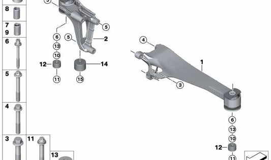 Masa adicional para BMW Serie 2 F45, F45N, X1 F48N, F49N, X2 F39, MINI F60, F60N (OEM 22116879256). Original BMW