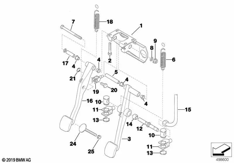 Zugfeder para BMW Serie 3 E30 (OEM 35411104043). Original BMW