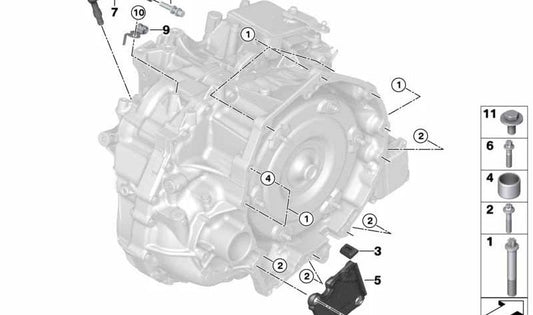 Soporte de la línea de ventilación para BMW Serie 1 F52, Serie 2 F45, F46 X1 F48, F49 X2 F39, MINI F54, F55, F56, F57, F60 (OEM 24148627927). Original BMW