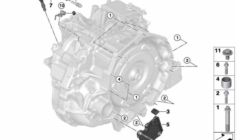 OEM 24148604292 Couverture de départ pour BMW F45, F46, F48, F39, I12, I15, F60. BMW d'origine.