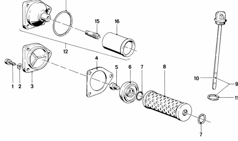 Tapa del filtro de aceite para BMW R248 (OEM 11421263345). Original BMW