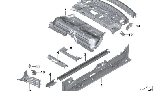 OEME più alto separatore di carico 41007487307 per BMW G20, G21, G28, G80. BMW originale.