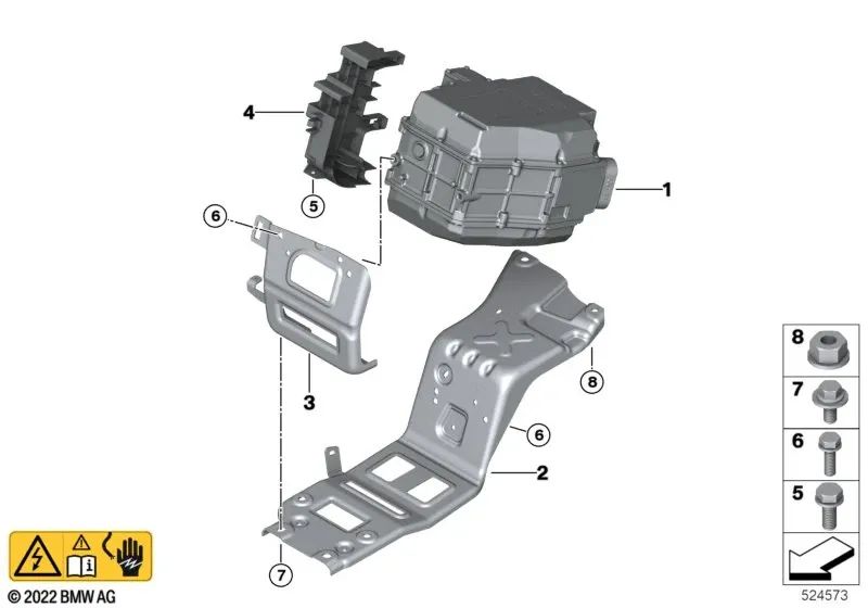 Tuerca hexagonal para BMW Serie 2 U06, Serie 3 G20, G20N, Serie 4 F33, F33N, F83, F83N, X1 U11, X3 F97, F97N, G01, X4 F98, F98N, Z4 G29, MINI F54, F54N (OEM 07129908668). Original BMW