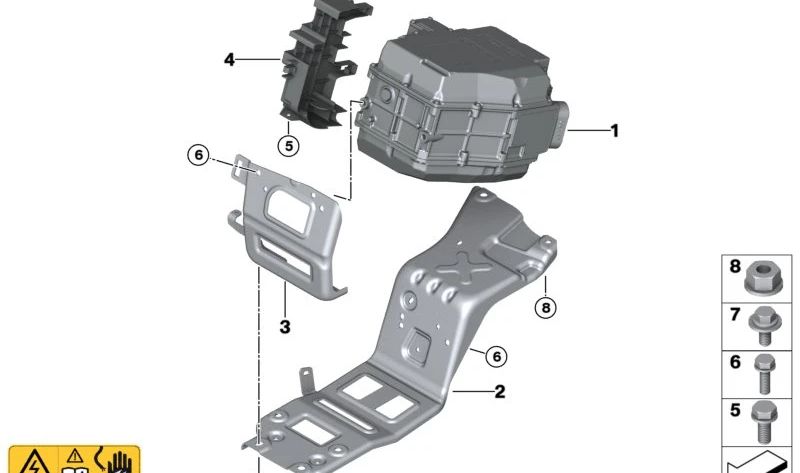 Soporte Adaptador para BMW Serie 2 U06, X1 U11 (OEM 12905A09723). Original BMW