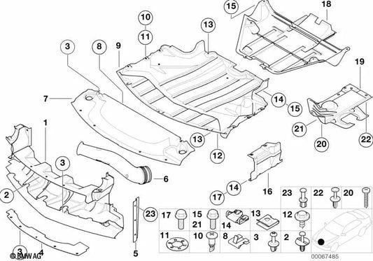 Air duct for BMW E52 (OEM 51718234134). Original BMW.