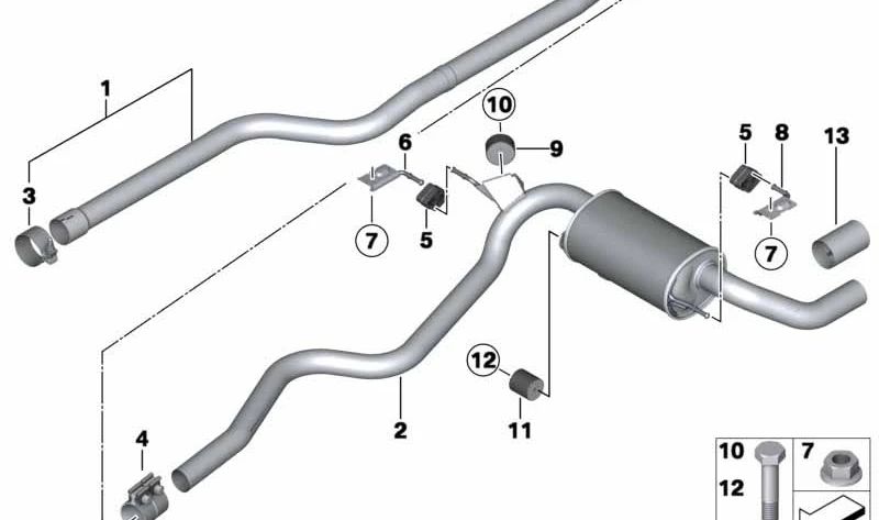 Vibration Damper for BMW E87, F20, F21, E90, E91, F30, F31, F34, F22, F32, F33, F36 (OEM 18407537341). Original BMW.