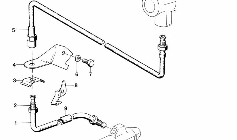 Soporte Halteblech para BMW E12, E24 (OEM 21521114540). Original BMW