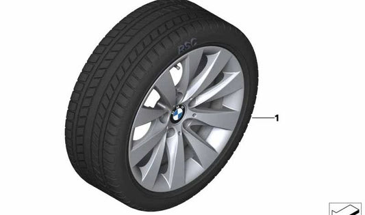 Complete winter wheel set RDCi with alloy wheels Spike OEM 36112456908 for BMW F30, F31, F32, F33, F36. Original BMW