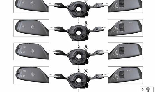 Centro de control de la columna de dirección para BMW F22N, F23N, F87N, F30N, F34N, F80N, F32N, F33N, F36N, F82N, F83N (OEM 61315A32CE8). Original BMW.