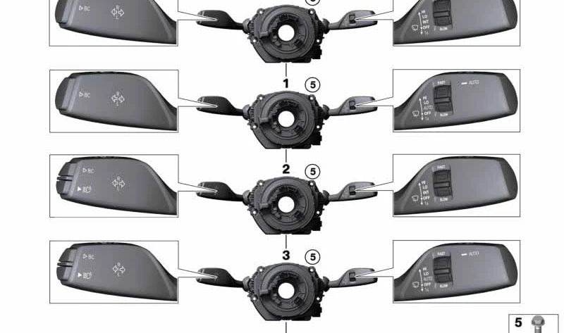 Módulo de controle OEM Coluna 61315A32CE5 para BMW F22, F23, F87, F30, F34, F80, F32, F33, F36, F82, F83. BMW original.