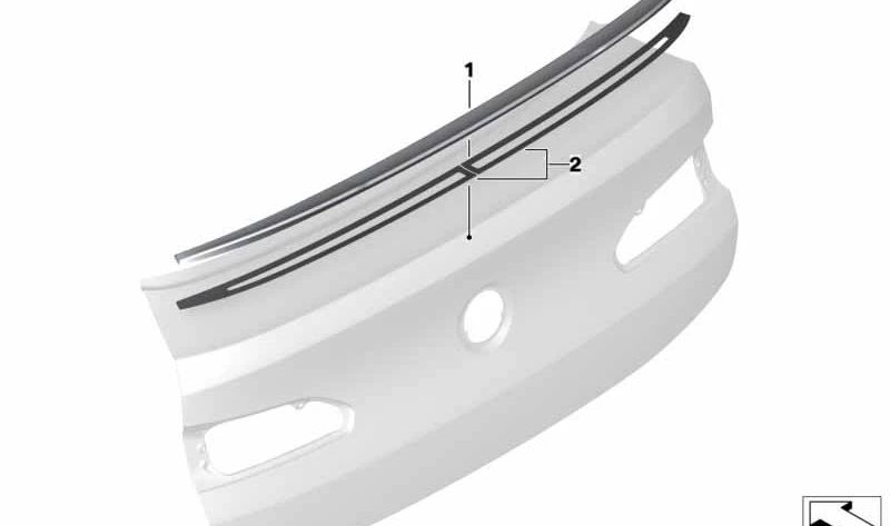 Conjunto Cinta Adhesiva Spoiler Trasero para BMW F98, G02 (OEM 51628084507). Original BMW