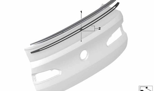 Conjunto Cinta Adhesiva Spoiler Trasero para BMW F98, G02 (OEM 51628084507). Original BMW