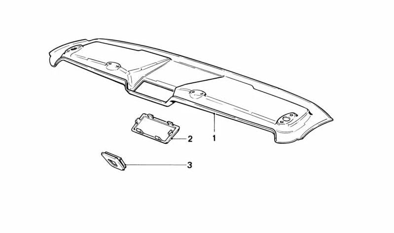 Blende Himmel Delantera para BMW Serie 5 E28 (OEM 51441902627). Original BMW