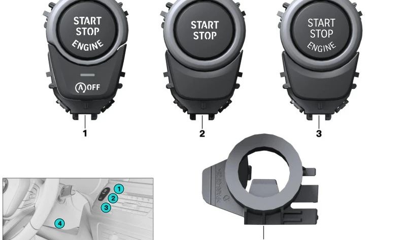 Start/Stop Switch for BMW G30, G31, G32N (OEM 51417948012). Genuine BMW