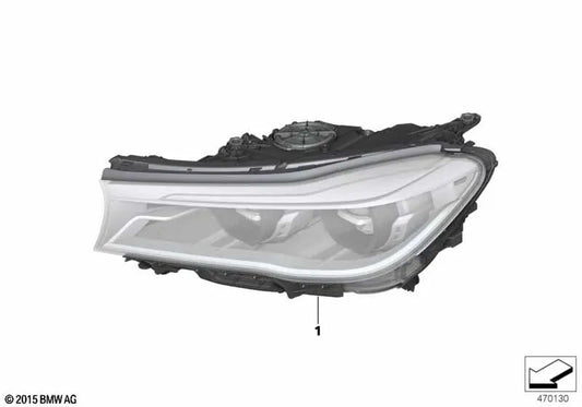 Headlight with left laser light for BMW G11, G12 (OEM 63117451855). Genuine BMW