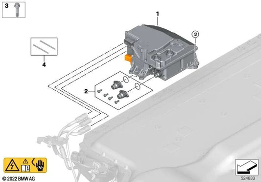 Tornillo hexagonal para BMW Serie 5 G60, Serie 7 G70, i I20, X1 U11, U12 (OEM 12909884545). Original BMW.