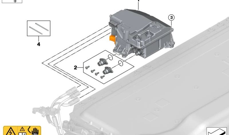 Unidade de carga combinada OEM 61445A55E70 para BMW G08. BMW original.