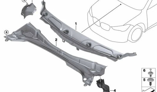 Cubierta para rejilla de ventilación OEM 51717429612 para BMW F39 (X2). Original BMW.