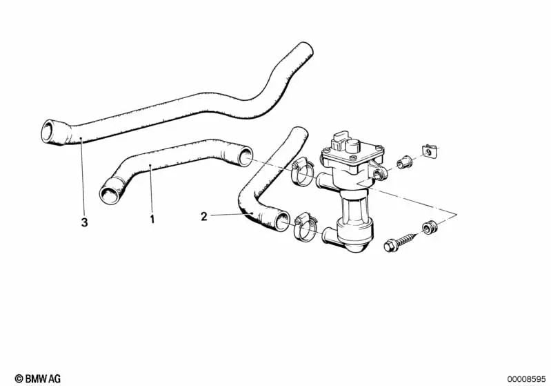 Manguera de agua de avance 1 para BMW Serie 5 E28 (OEM 64211372457). Original BMW