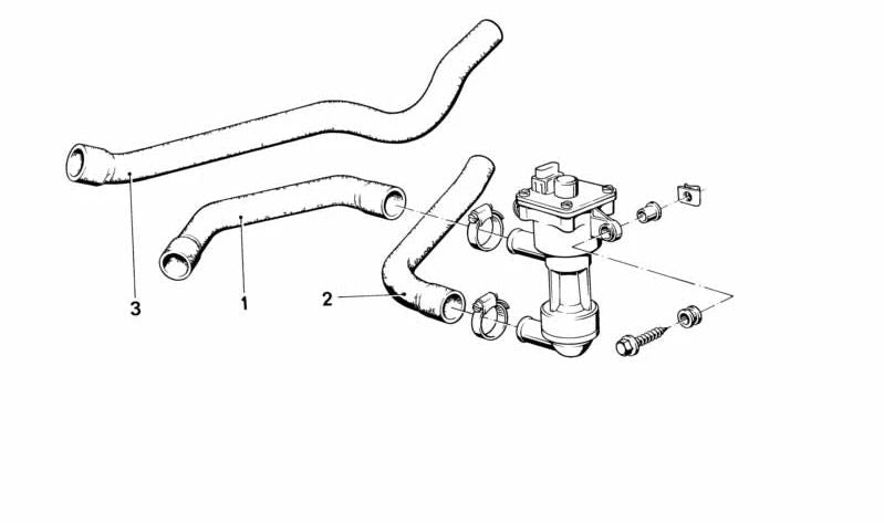 Manguera de agua OEM 64211367327 para BMW E21, E28. Original BMW.