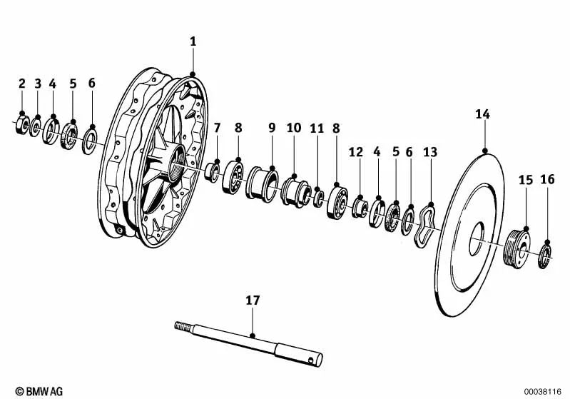 Trennring für BMW E36, E46, E90, F30, F80, G20 (OEM 36314038330). Original BMW