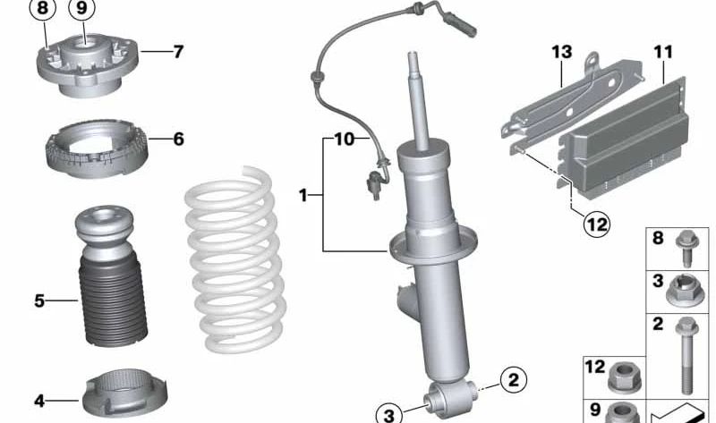 Acabador traseiro adicional com tubo de proteção OEM 33506899850 para BMW G08 (x3 2017 em diante). BMW original.