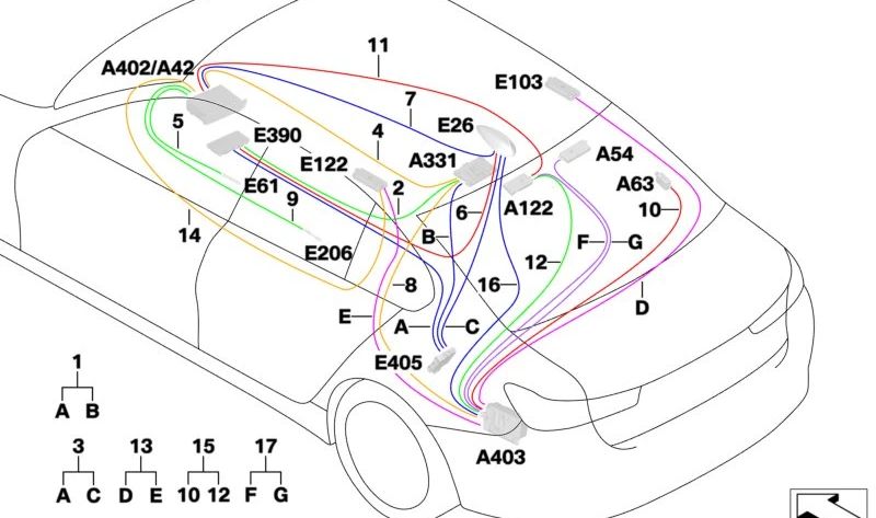 Módulo de recarga inalámbrica OEM 61115A3B515 para BMW G26 (Serie 4 Gran Coupé). Original BMW.