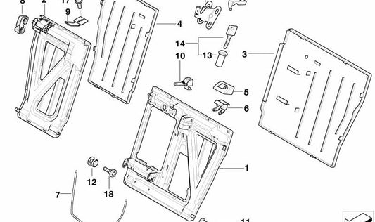 Cerradura para BMW Serie 5 E39 (OEM 52208176217). Original BMW