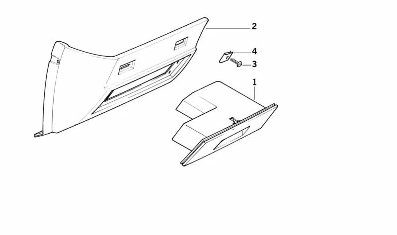 Handschuhfach Fahrerseite für BMW E34 (OEM 51458137124). Original BMW