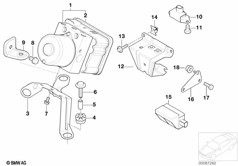 Sensorunterstützung für BMW 3er E46 (OEM 34521165384). Original BMW.