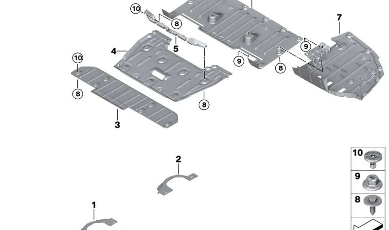 Cubierta de la batería de alto voltaje para BMW i I20 (OEM 51757931867). Original BMW