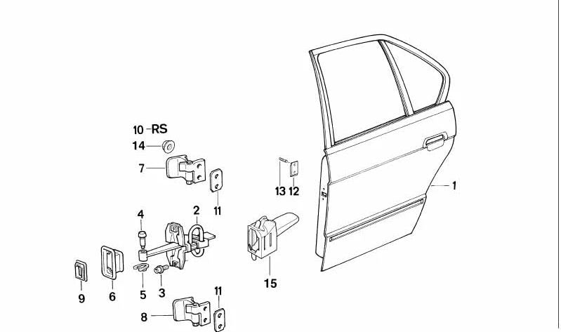 Cubierta para BMW E34, E32 (OEM 51711938836). Original BMW