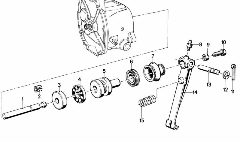 Palanca de embrague para BMW R248 (OEM 23131234049). Original BMW