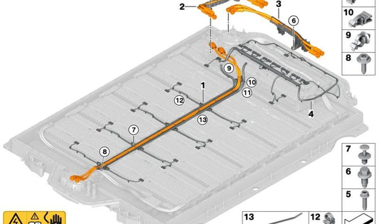 Cableado de Alta Tensión para BMW i I20 (OEM 61278844149). Original BMW.