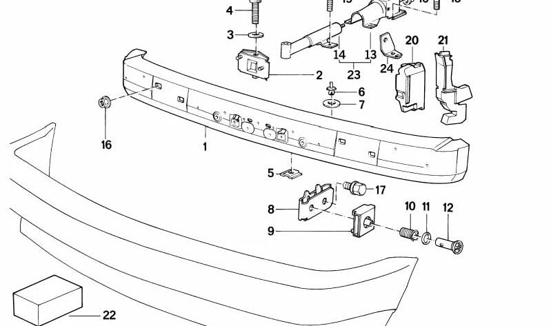 Cubierta derecha para BMW Serie 5 E34 (OEM 51118148456). Original BMW