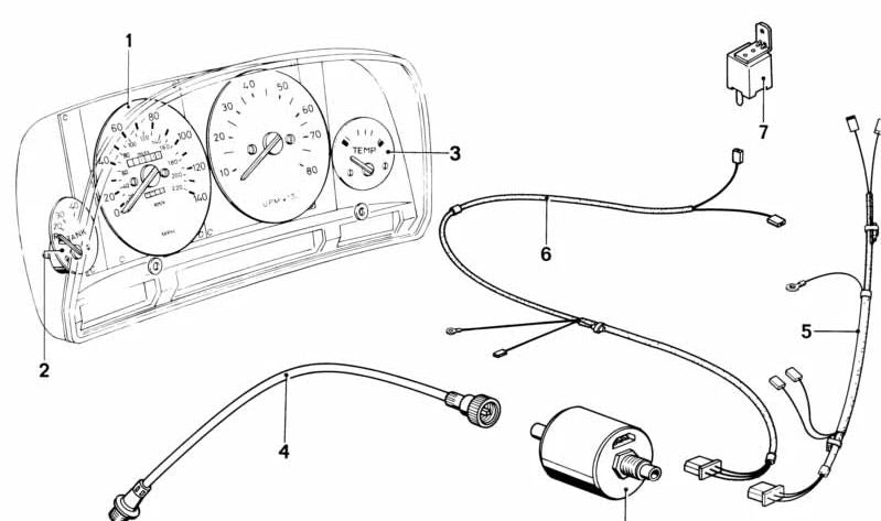 Tacómetro OEM 62121367463 para BMW E12. Original BMW.