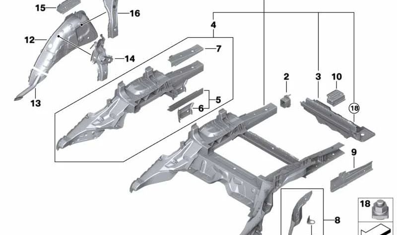 Estensione del volantino sinistro OEM 41007431367 per BMW G32. BMW originale.