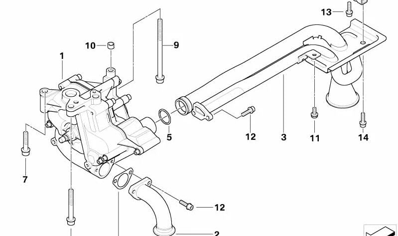 Junta para BMW E60, E61N, E63, E64 (OEM 11417834270). Original BMW