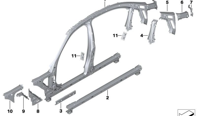 OEM 4100748101 nastro di fissaggio per BMW G20, G28, G80. BMW originale