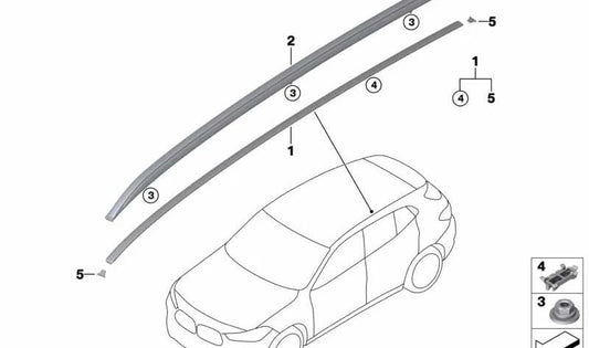 Almohadilla de Espuma para BMW F39 (OEM 51137479473). Original BMW