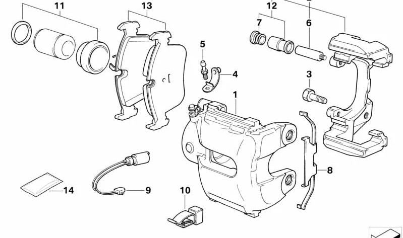 Sensor de Pastillas de Freno para BMW Serie 3 E36 (OEM 34352227385). Original BMW.