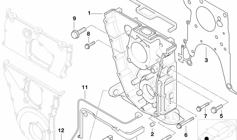 Soporte para BMW E30, E36 (OEM 12141727766). Original BMW