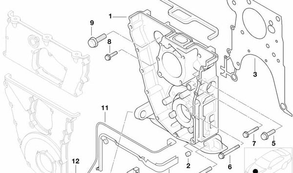 Soporte para BMW E30, E36 (OEM 12141727766). Original BMW