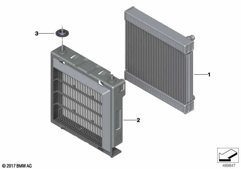 Marco del radiador de refrigerante externo para BMW F90, G30, G31 Serie 6 G32, Serie 7 G11, Serie 8 F91 (OEM 17118742470). Original BMW