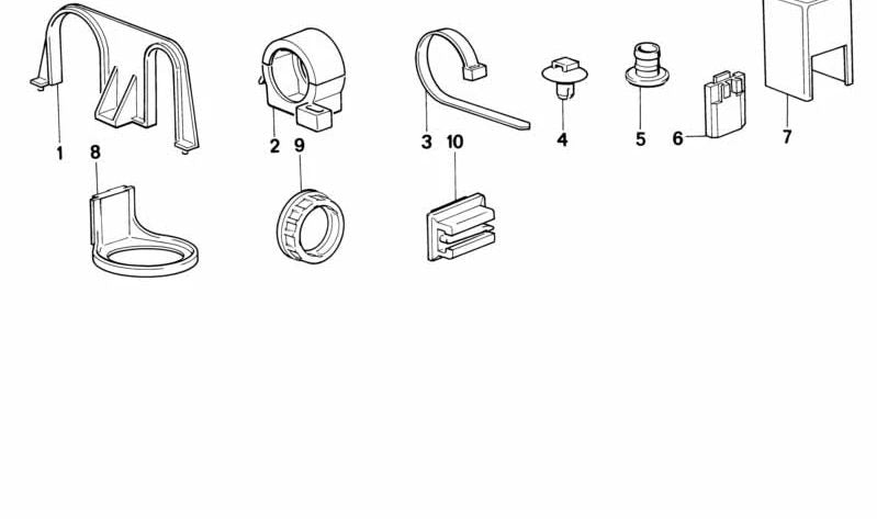 Soporte del Arnés de Cables para BMW Serie 6 E24, Serie 7 E32 (OEM 12521710716). Original BMW